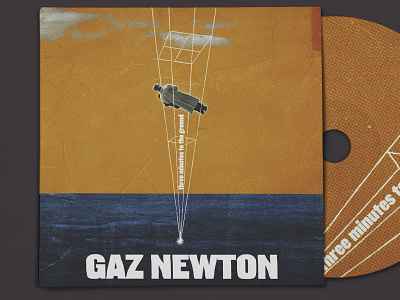 Gaz Newton - Three minutes to the ground [single] album art collage collage art digital collage digital illustration distorted type gaz newton gaz newton illustration sbh scanner type surreal textured the shop typography weird