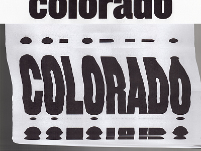 Gaz Newton - Colorado [single] - type tests album art distorted type gaz newton sbh scanner type the shop typography