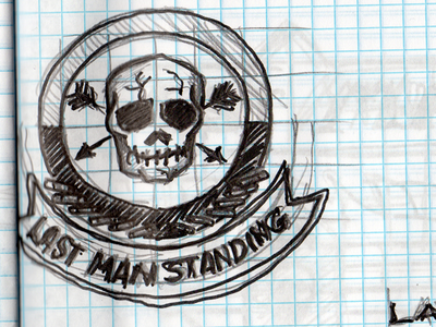 LSM, concept 02 badge branding fps identity last man standing shooter skull video game