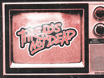 TND live broadcast announcement go media gomediazine grunge jeff finley old tv set poster threads not dead