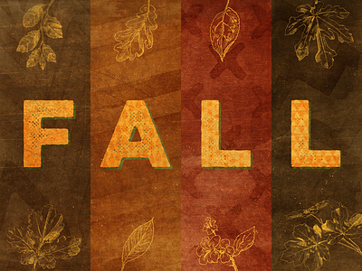 A textured, patterned, and autumn-themed piece