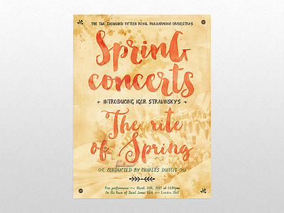 A bright and cheery spring concert poster