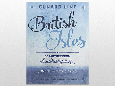 All aboard for the British Isles cruise! cruise cunard design cuts educational magallanes condensed outfitter script quincy cf skipper tutorial type typography