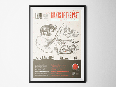 A prehistoric dinosaur themed poster
