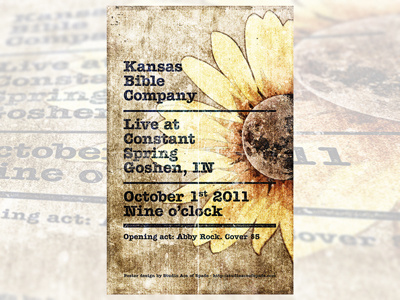 KBCo. thingy - Done - Bis blue dateline bold grunge kansas bible company moon poster sunflower textured