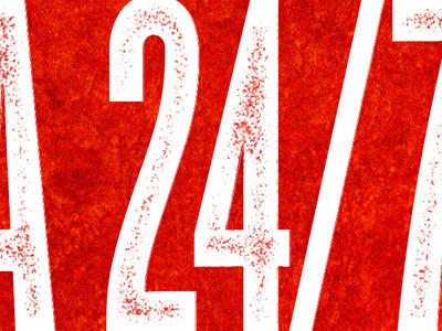 NWA 24/7 Christmas show poster - Reboot 247 grunge knockout new world arts poster red studio ace of spade textured
