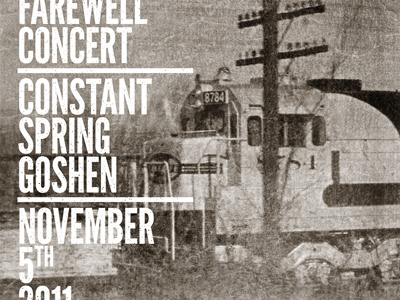 Wilson's Reservoir farewell gig poster grunge league gothic studio ace of spade textured train wilsons reservoir worn
