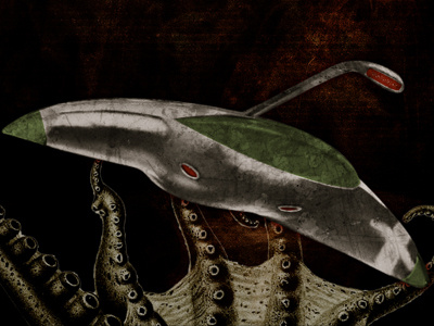 NWA - War of the Worlds - They're invading dark green invaders new world arts poster red studio ace of spade tentacles textured war of the worlds