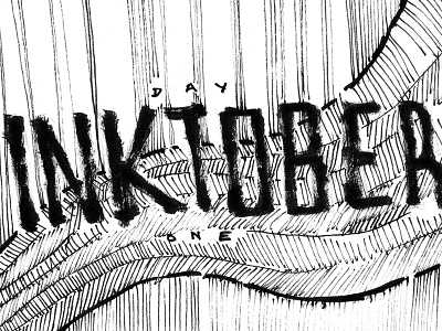 Inktober 2016 - Day one abstract brush pen drawing inktober inktober 2016 lettering pentel sign pen