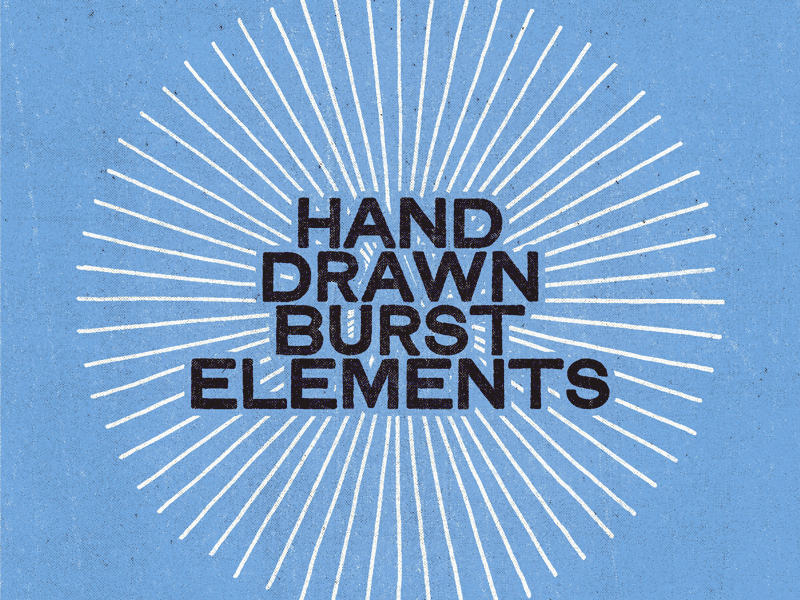 28 hand-drawn burst elements