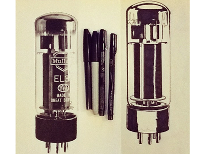 Tube - Analog inking done, some digital stuff next inking pencil sketche tube valve vintage
