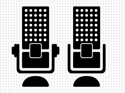 Vintage microphones microphone minimal vector