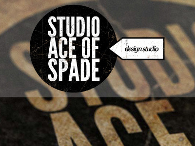 Studio Ace of Spade website - logo treatment #2 grunge jon savage league gothic minimalistic simon h. studio ace of spade web design