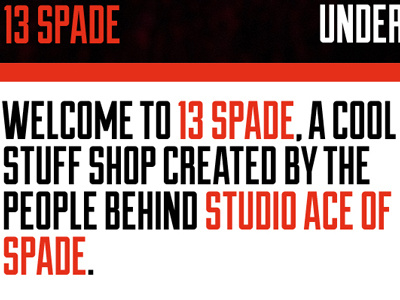 13♠ 13 spade branding duke webdesign