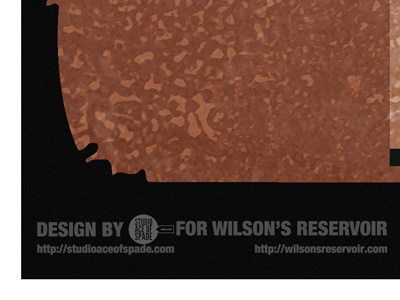 Wilson's Reservoir September shows poster - Round II grunge poster studio ace of spade texture wilsons reservoir