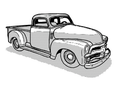 Big boys, big toys / Hell yeah trucks II - Color chevrolet fuck yeah trucks ipad pickup sketchbook pro vintage