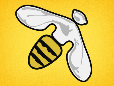 Bee II bee black bugdorm cartoon minimal yellow