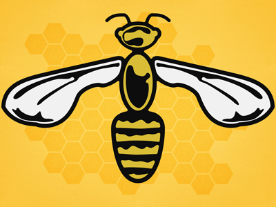 Bee II.3.1.2 black bugdorm cartoon minimal yellow yellow jacket