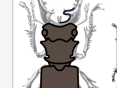 Stag beetle - WIP bugdorm cartoon minimalistic stag beetle
