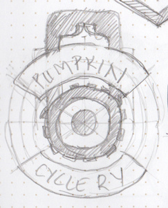 Pumpkinvine Cyclery - Sketches series 1 bicycle bicycle shop head badge pencil pumpkinvine cyclery sketches vintage