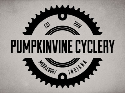 Pumpkinvine Cyclery - Minimalistic approach badge bicycle bicycle shop duke gear pumpkinvine cyclery vintage