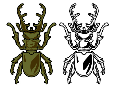 Stag beetle - III bugdorm cartoon minimalistic stag beetle