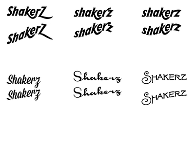 Shakerz brand and product label - Type treatments branding highway product label product labelling shakerz type typography