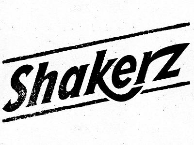 Shakerz brand and product label - Type treatment branding highway product label product labelling shakerz type typography