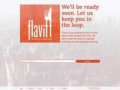 Flavitt - Splash page - Revision 01 - Textured abel cambria coming soon flavitt textured ui web design