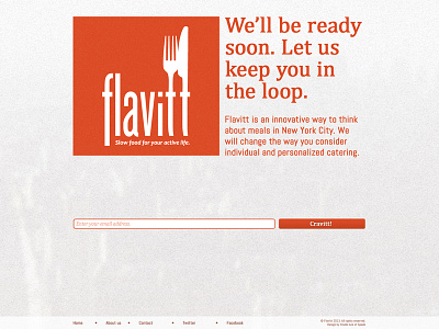 Flavitt - Splash page - Revision 01 - Clean abel cambria coming soon flavitt ui web design