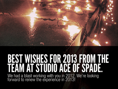 SAoS - New year card, take 3 greeting card holiday card holiday season studio ace of spade