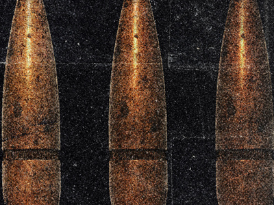 Project 52.01 - Bullets - done bullets grunge noisy print design project 52 studio ace of spade textured wilsons reservoir