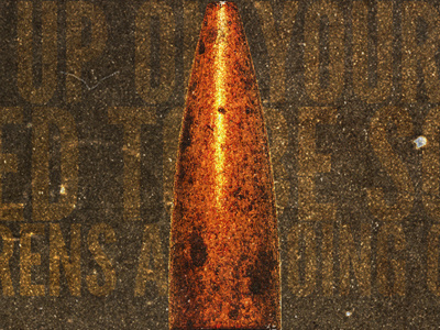 Project 52.01 - Bullets - Part. II bullets grunge noisy print design project 52 studio ace of spade textured wilsons reservoir