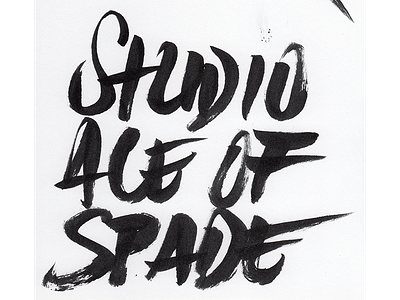 Studio Ace of Spade analog brush brush pen hand drawn hand lettering studio ace of spade type typography