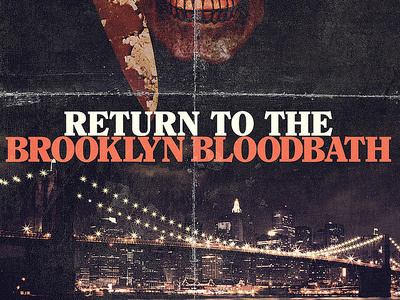 Return to the Brooklyn Bloodbath 80s horror movie poster