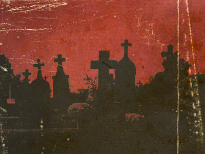 Ghosts in the Graveyard cd cover graveyard halloween horror