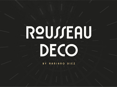 Rousseau Deco is an Art Deco font Free font fonts freefont typogaphy