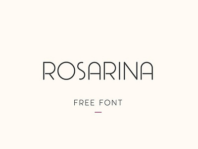 Rosarina Uppercase light font Free