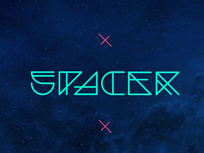 Spacer Experimental futuristic Font Free font fonts freefont typogaphy