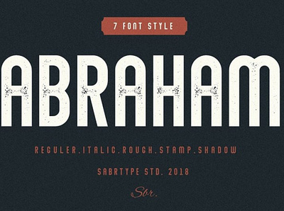 The Abraham Modern Sans Font Free font freefont illustration typogaphy