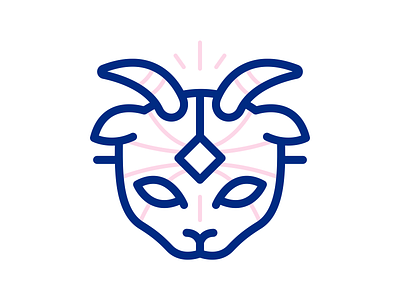 Mardi Gras Goat Mask