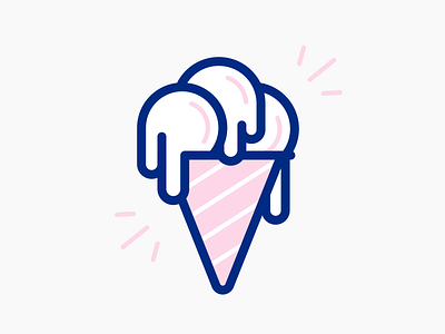 Ice Cream candy flat flat illustration food ice ice cream icon icon set illustration lineart outline sweet sweets