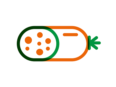Sausage Icon for a Foodtruck cute flat flat illustration food foodtruck green icon icongraphy illustration lineart meat minimalistic multicolour orange outline sausage