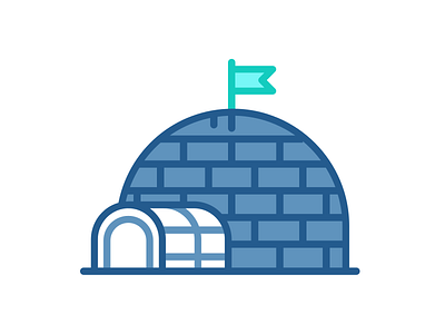 Igloo Icon for Tax Declaration App accomodation blue flag flat house icon igloo iglu illustration living real estate