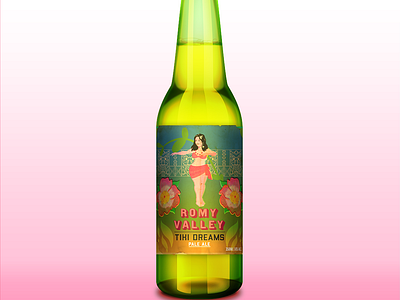 Tiki Dreams - Beer Label art craft beer craft brew design graphic design package design packaging tiki