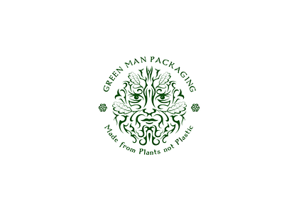 Green Man Packaging branding design graphic design illustrator logo vector