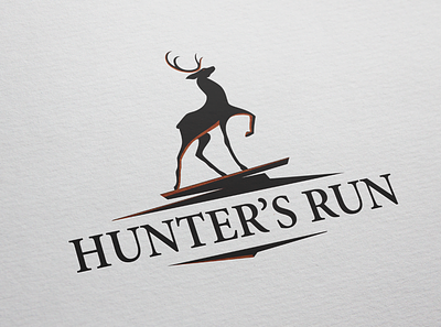 Hunter's Run community creative deer design graphic design hunter illustrator logo logodesign run