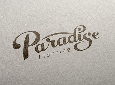 Paradise Flooring flooring laminate logo logodesign logotype paradise typography vinyl wood woods