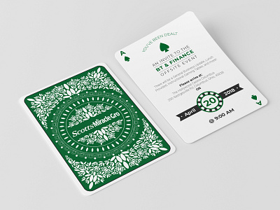 Casino Invitation design illustration typography vector