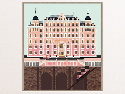Grand Budapest illustration vector